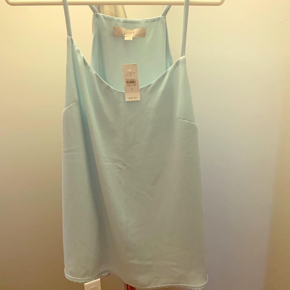 Ann Taylor Loft strappy cami in pale blue